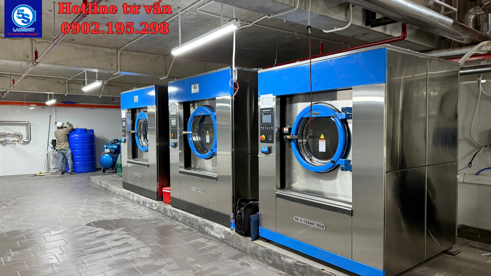 máy giặt sấy công nghiệp cleantech